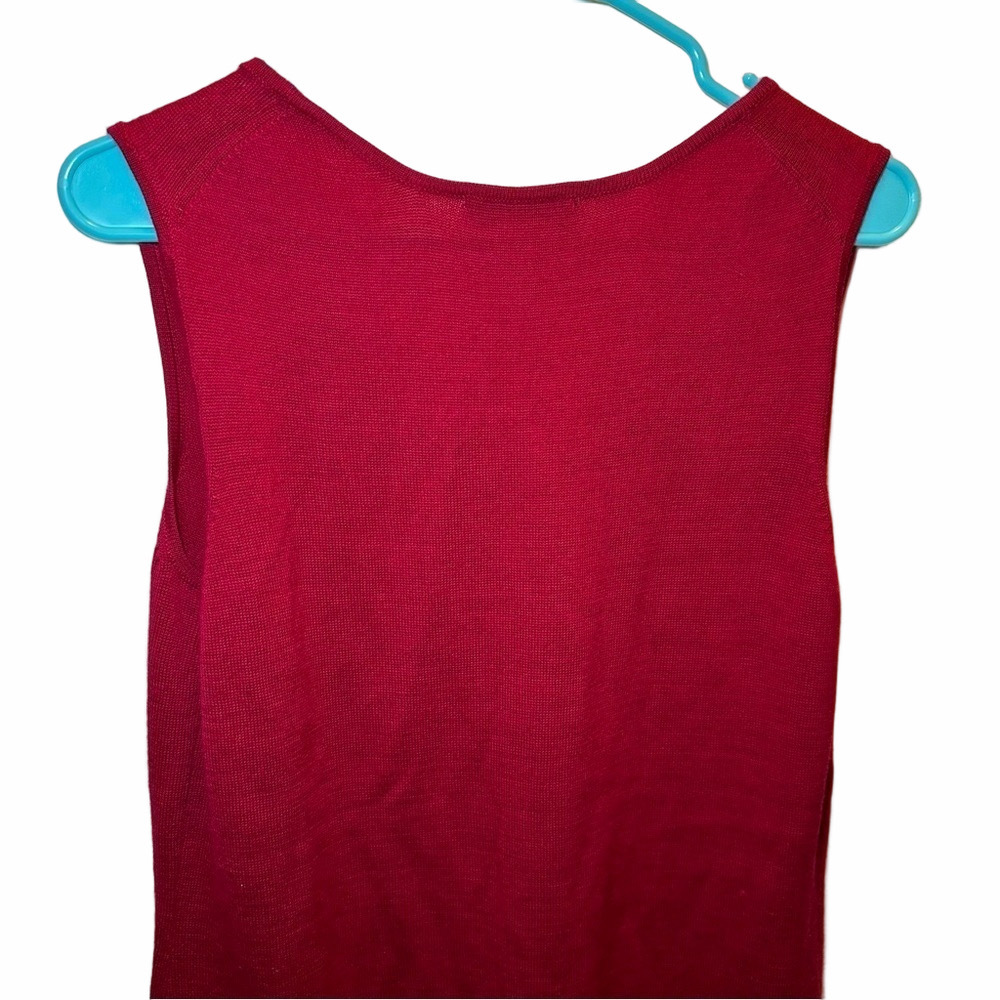Coldwater Creek Maroon Tank Top Size 10/12 - Picture 5 of 8